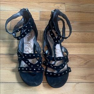 Sam Edelman Black Studded Gladiator Sandals